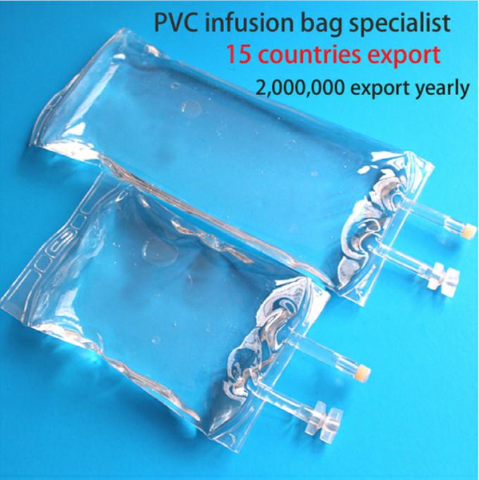500ml IV Solution Medical Fluid Bag Double Tube Infusion Bag Non Dehp Empty IV Bag Single Port Double Ports