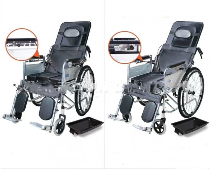 Cerebral Palsy Rehabilitation Equipment Portable Lightweight Folding Reclining Wheel Chair for Patient Child Elderly People