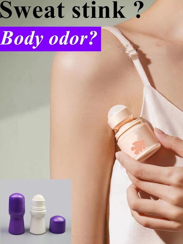 Bouteille de déodorant en rouleau en plastique HDPE de 50 ml Bouteille à rouleaux pour femmes Bouteille pour corps parfumé Enfant Enfants Bouteille à rouleaux anti-transpirant