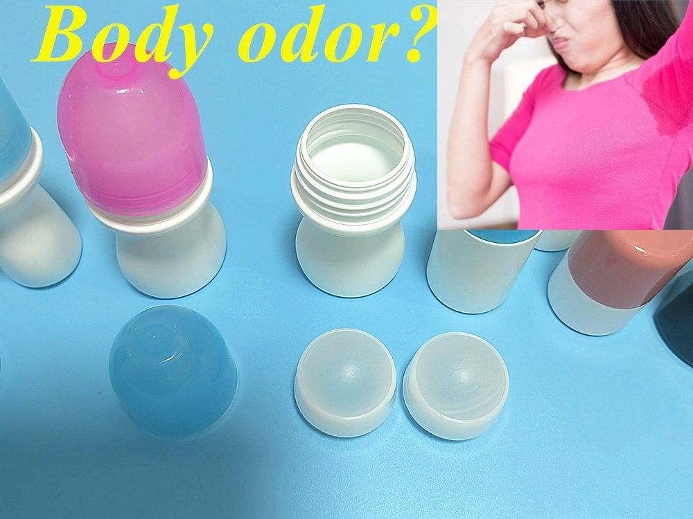 50 ml 60 ml d' huile essentielle odeur corporelle Sous les aisselles soins de la peau en plastique HDPE Déodorant antiperspirant en plastique en rouleau sur bouteille