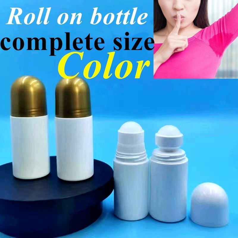 30 ml 50 ml 60 ml HDPE plastique blanc plastique déodorant huile essentielle rouleau sur bouteille avec boule de rouleau