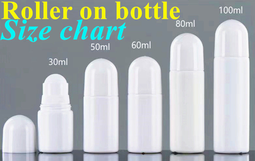 30 ml 50 ml 60 ml Huile essentielle vide rechargeable Parfum en rouleau sur bouteille Roller en plastique sur bouteille avec boule en plastique