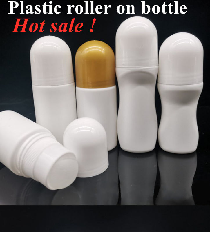 30 ml 50 ml 50 ml 60 ml rouleau en plastique HDPE sur bouteilles pour huiles essentielles avec des boules de rouleaux en PP odeur du corps Réservoir de boules de rouleaux