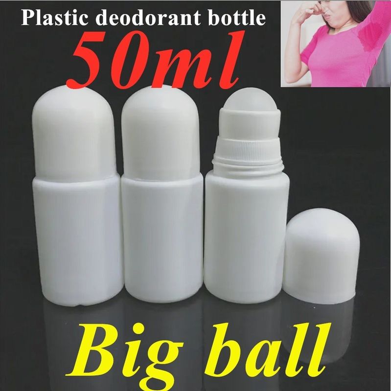 30 ml 50 ml 60 ml Bouteille en plastique blanc à rouleaux HDPE Bouteille de déodorant à rouleaux vide rechargeable Portable rouleau de voyage sur bouteille