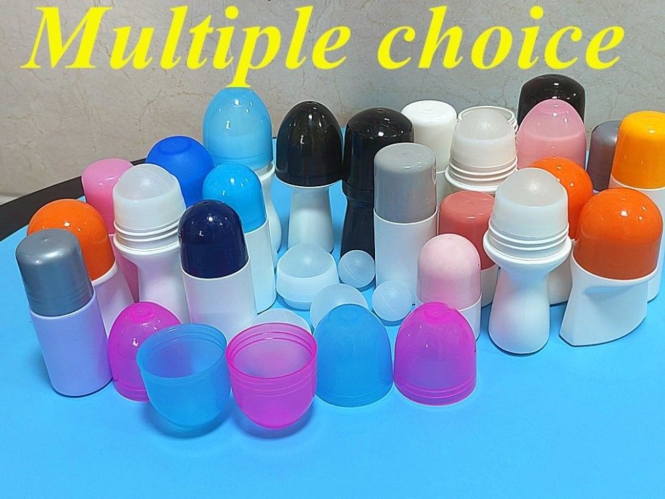 30 ml 50 ml 60 ml Bouteille en plastique blanc à rouleaux HDPE Bouteille de déodorant à rouleaux vide rechargeable Portable rouleau de voyage sur bouteille