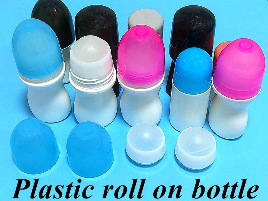 HDPE 30 ml 50 ml 60 ml 100 ml rouleau en plastique sur bouteille cylindrique ronde de déodorant