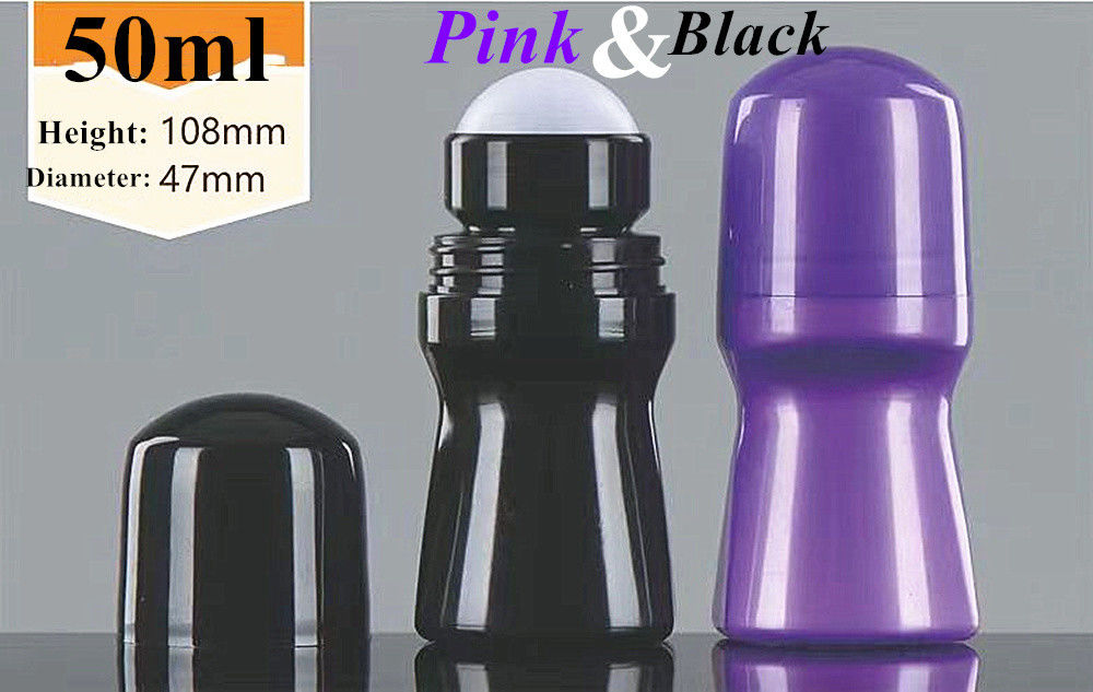 30 ml 50 ml 100 ml bouteille ronde vide en rouleau sur contenant d'emballage Bouteille en PE blanche Boule en rouleau en plastique Bouteille de déodorant en rouleau