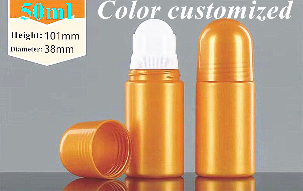 30 ml 50 ml 100 ml bouteille ronde vide en rouleau sur contenant d'emballage Bouteille en PE blanche Boule en rouleau en plastique Bouteille de déodorant en rouleau