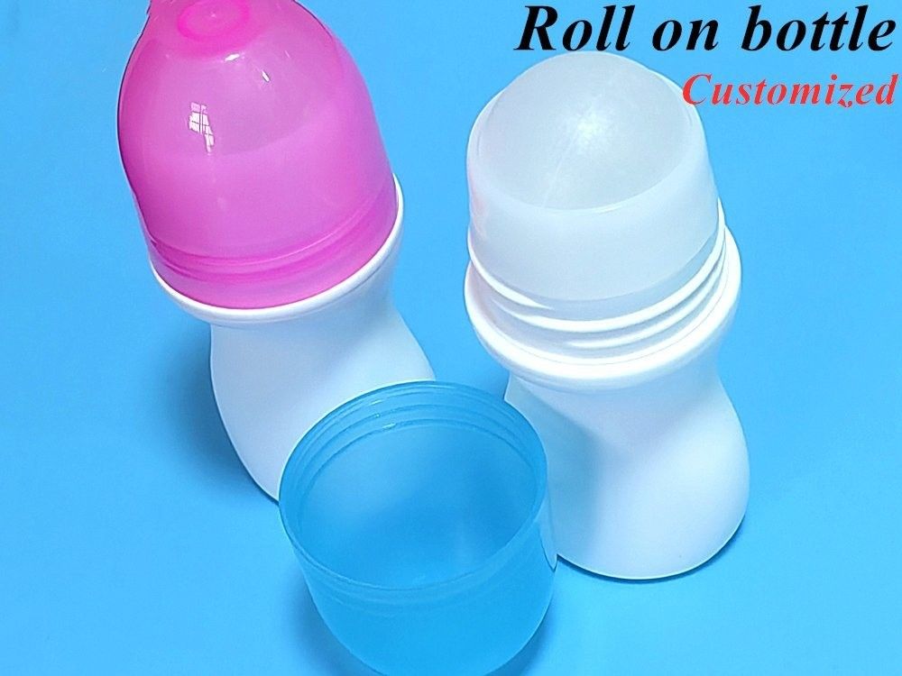 Bouteille à rouleaux vide en PE 50 ml Bouteille à corps parfumé Anti-transpirant Bouteille en plastique vide Bouteille de déodorant