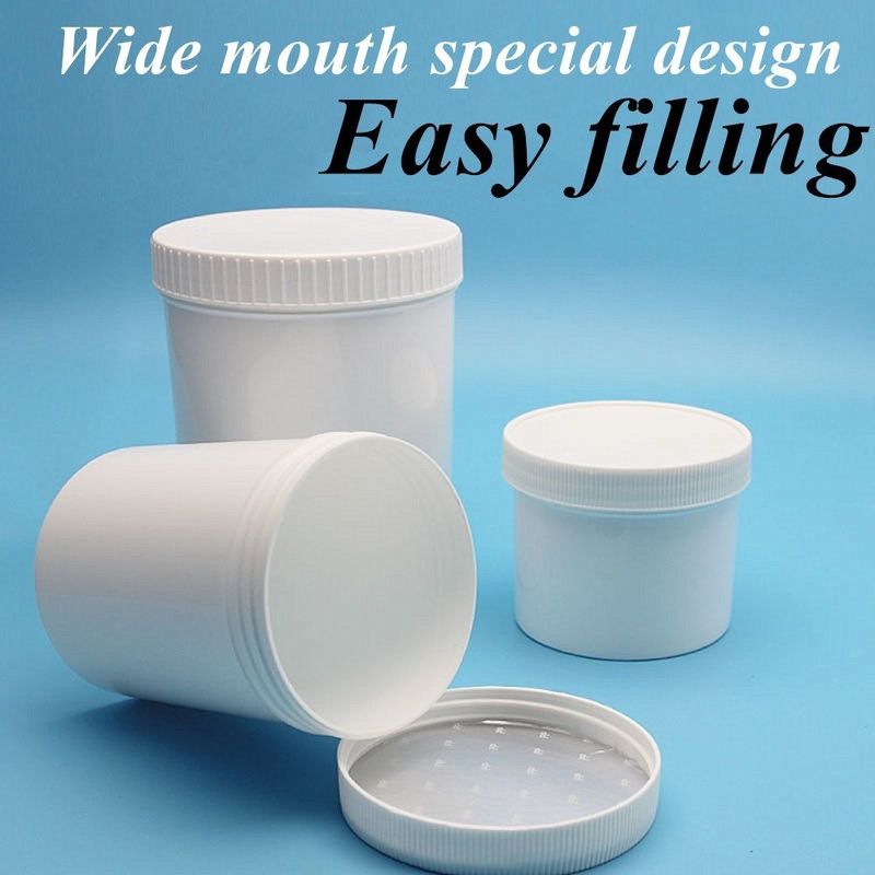 Des échantillons gratuits Moq faible 150g 250g 500g 1000g Crème pour le visage écologique Emballage Blanc Noir Bleu Plastic PP pot cosmétique