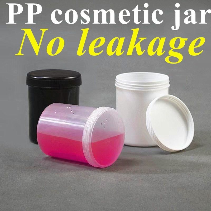 150 ml 250 ml 500 ml 1000 ml PP plastique blanc vide de luxe ronde pommade crème pot en PP pot cosmétique emballage avec couvercle