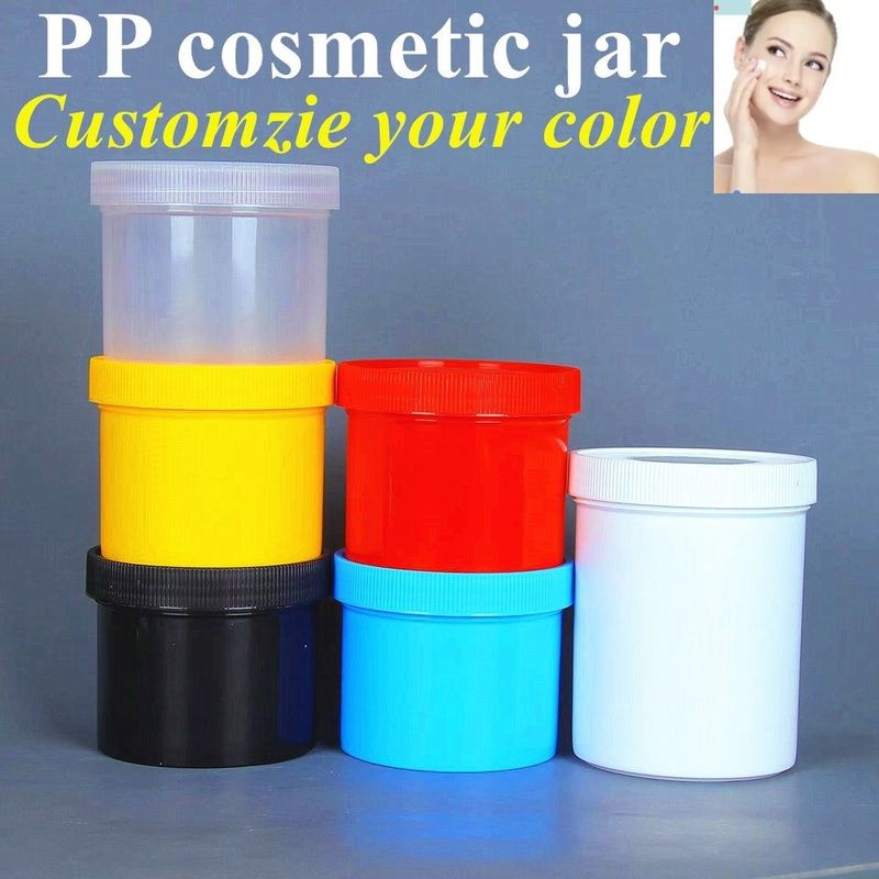5oz 8oz 17oz blanc noir bleu rouge emballage cosmétique crème récipient en plastique PP plastique crème de beauté pot