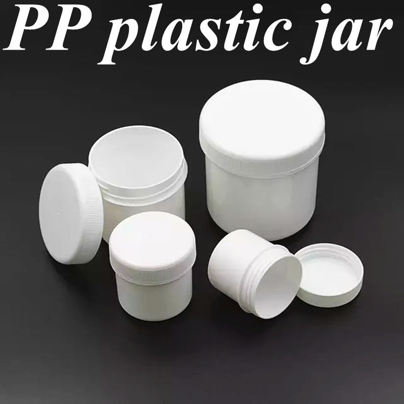 250 ml 8 oz 500 ml 950 ml 1000 ml PP Cosmétiques en plastique Clair Translucide Blanc Potté pommade en plastique Crème Jar avec bouchon à vis