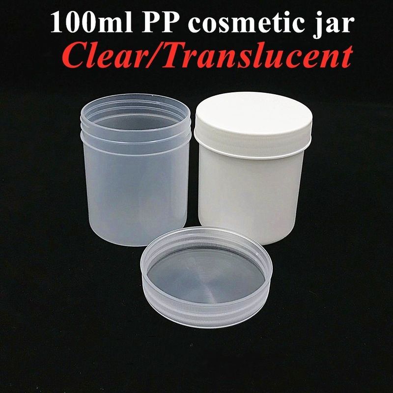 150 ml 250 ml 500 ml 1000 ml Contenant vide Cannette alimentaire en PP Crème cosmétique en plastique pommade Jar avec couvercle ouvert facilement