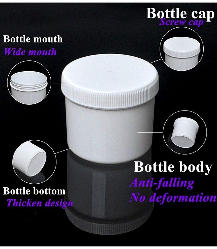 150 ml 250 ml 500 ml 1000 ml Contenant vide Cannette alimentaire en PP Crème cosmétique en plastique pommade Jar avec couvercle ouvert facilement