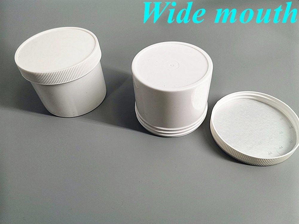100g 250g 500g Double paroi Blanc Noir Bleu PP Crème Jar avec capuche visée Crème pour le visage Nettoyeur de lèvres et de pied PP cosmétique Jar