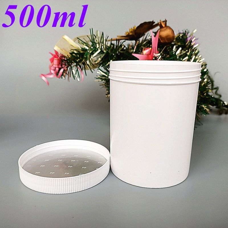 100g 250g 500g Double paroi Blanc Noir Bleu PP Crème Jar avec capuche visée Crème pour le visage Nettoyeur de lèvres et de pied PP cosmétique Jar