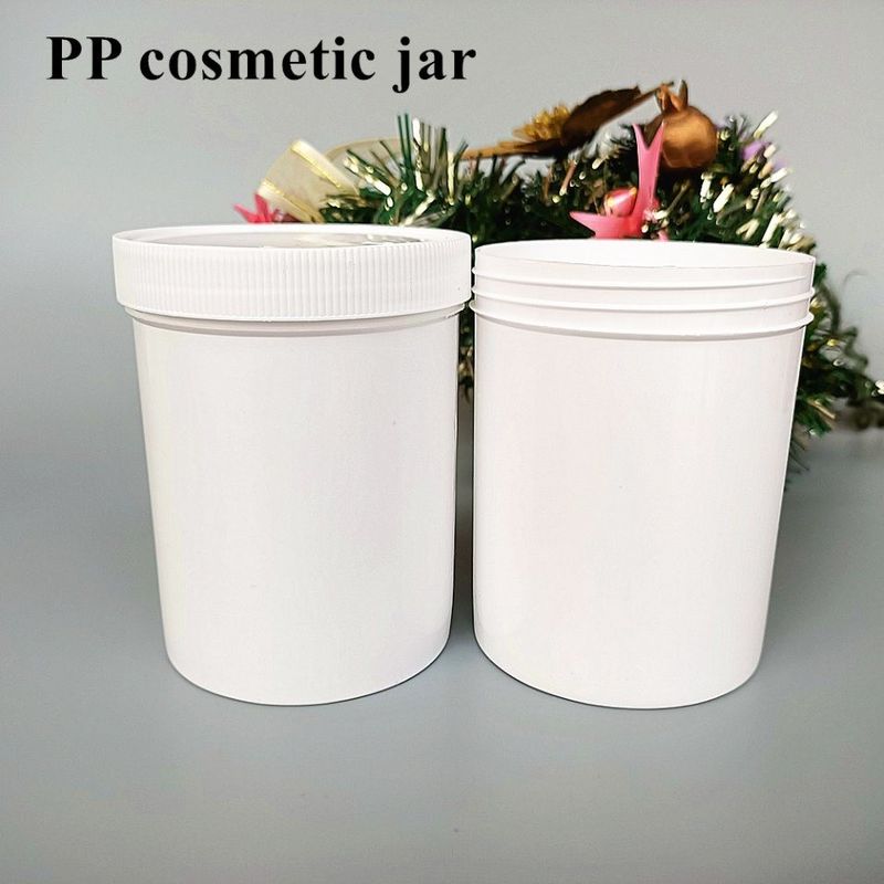 150g 250g 500g Blanc Bleu Noir Ecologique plastique PP conception de couvercle à vis Cosmétique visage du corps pommade en plastique Crème Jar