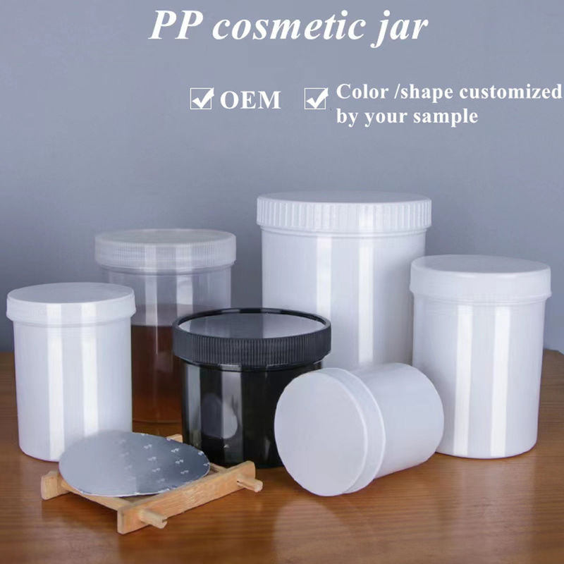 Bouche large 150ml 250ml 500ml 1000ml Pot en plastique en PP Emballage cosmétique Coiffure cire de cheveux Corps pot cosmétique