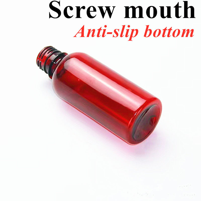 3oz 4oz 5oz Bouteille de sirop de plastique rond vide Médicaments utilisés pour animaux de compagnie Package médical Pour la toux Bouteille de sirop avec bouchon à vis