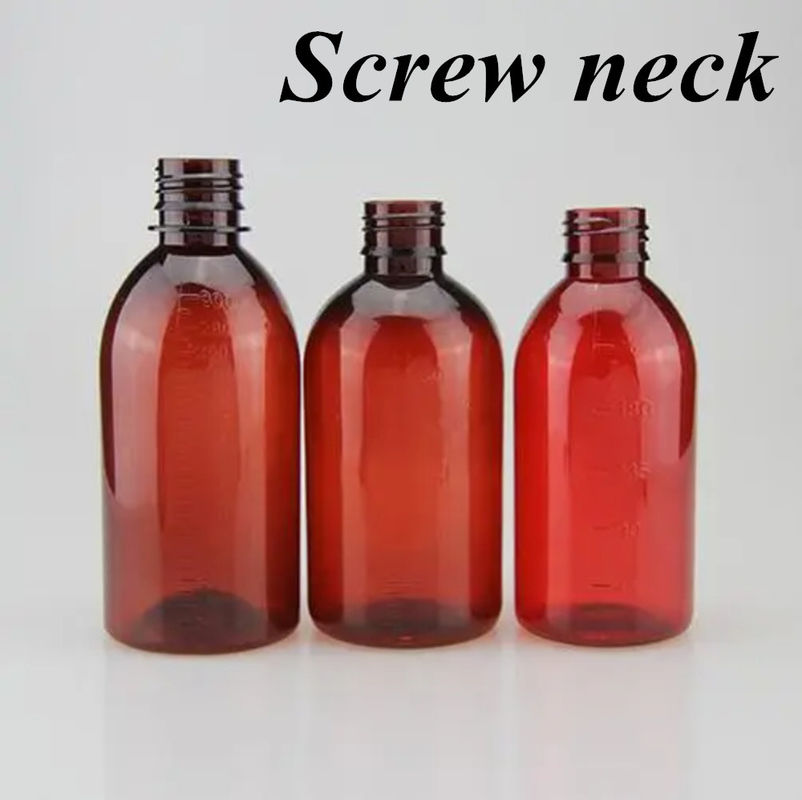 100 ml 120 ml 150 ml 200 ml Ambre Ronde Produit pharmaceutique pour animaux de compagnie Liquide oral Sirop contre la toux Bouteille en plastique avec bouchon à vis en PP