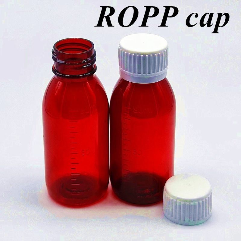 3 oz 4 oz 5 oz 100 ml 120 ml Pet pharmaceutique Ronde Ambre Bouteilles en plastique en plastique Sirop de toux Bouteille pour liquide oral