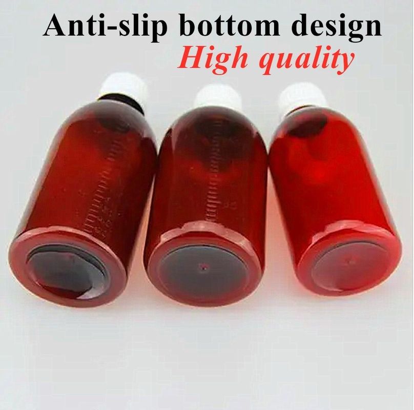 3 oz 4 oz 5 oz 100 ml 120 ml Pet pharmaceutique Ronde Ambre Bouteilles en plastique en plastique Sirop de toux Bouteille pour liquide oral