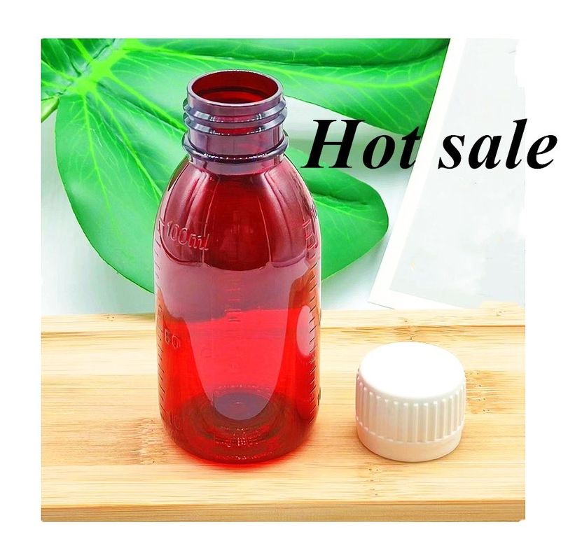 3 oz 4 oz 5 oz 100 ml 120 ml Pet pharmaceutique Ronde Ambre Bouteilles en plastique en plastique Sirop de toux Bouteille pour liquide oral