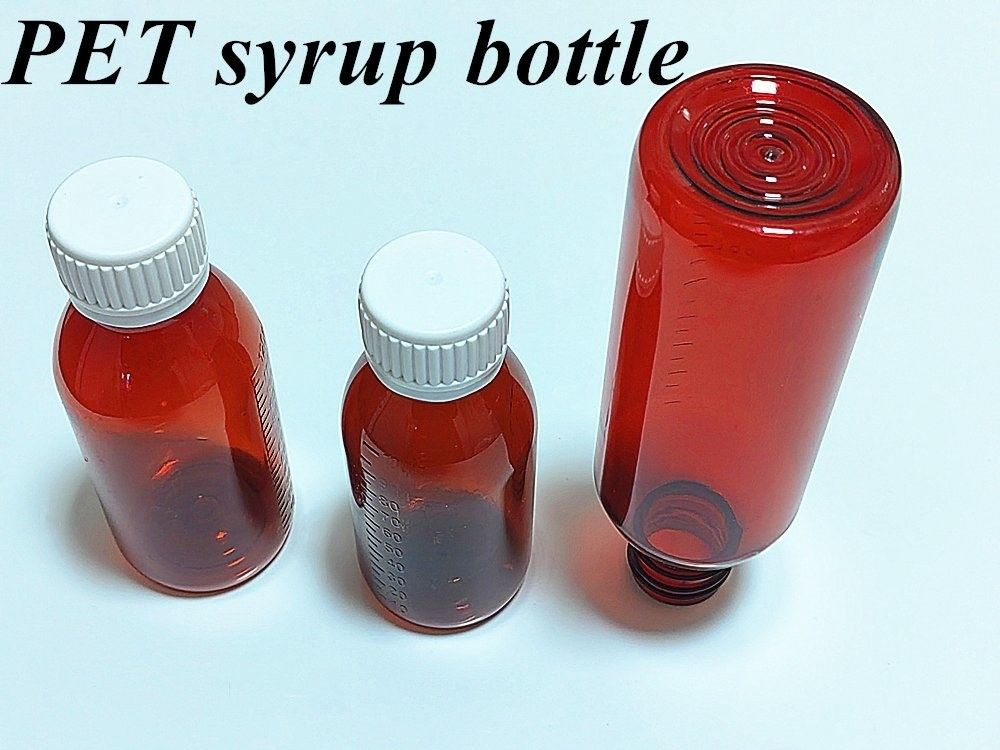 Produits pharmaceutiques 100 ml 120 ml 150 ml Ambre vide en plastique PET sirop d'ambre bouteille en plastique pour sirop avec capuchon Ropp