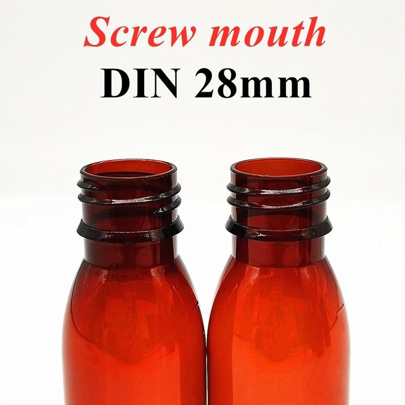 100 ml 120 ml 150 ml Bouteille de médicaments en plastique brun pour animaux de compagnie Bouteille de sirop pour toux en plastique pour animaux de compagnie