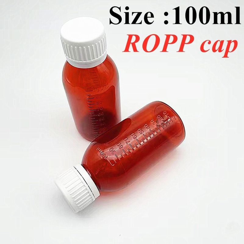 100 ml 120 ml 150 ml Médicament Bouteille en plastique Pour animaux de compagnie Sirop contre la toux Bouteille Sirop contre la toux en plastique Liquide Bouteille ronde avec bouchon à vis