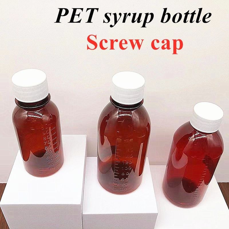 3 oz 4 oz 5 oz Pet vide sirop pour la toux bouteille orale poudre de suspension liquide Bouteille en plastique avec bouchon anti-altération