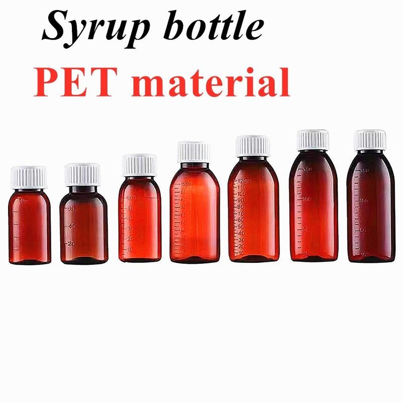 3 oz 4 oz 5 oz Pet vide sirop pour la toux bouteille orale poudre de suspension liquide Bouteille en plastique avec bouchon anti-altération