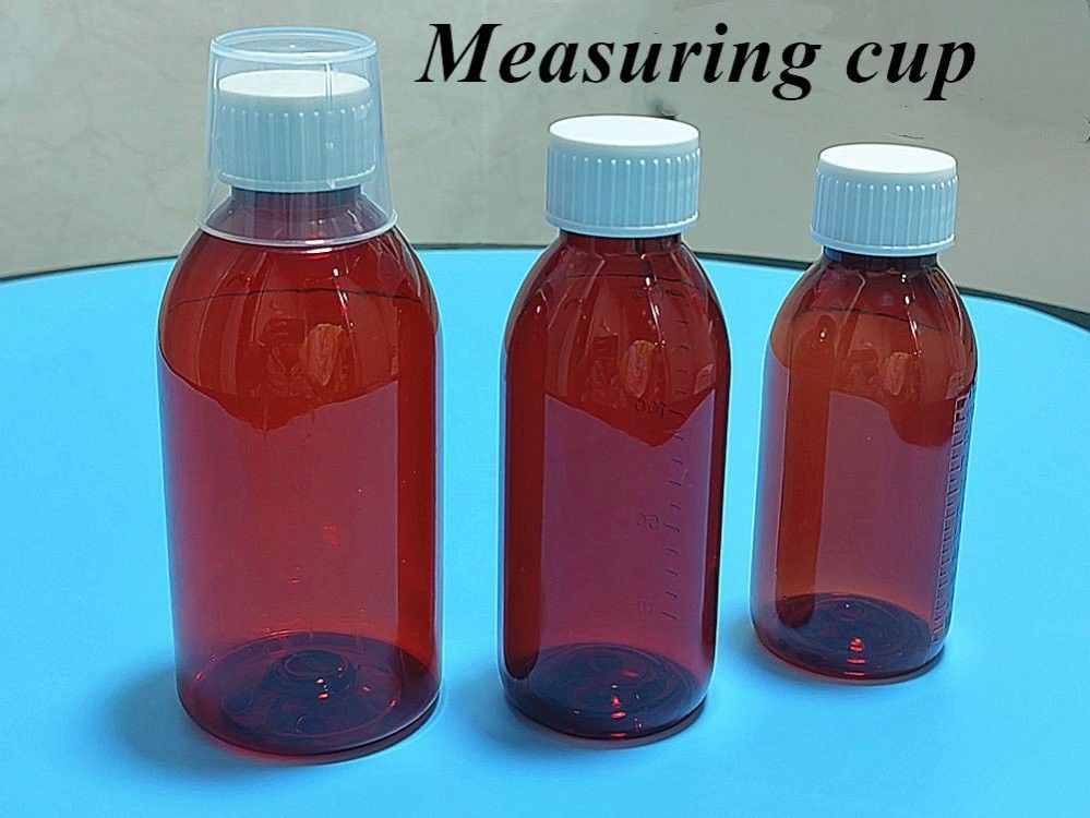 3 oz 4 oz 5 oz Container pharmaceutique pour animaux de compagnie Ambre Ronde Médicament pharmaceutique Bottle de sirop liquide oral