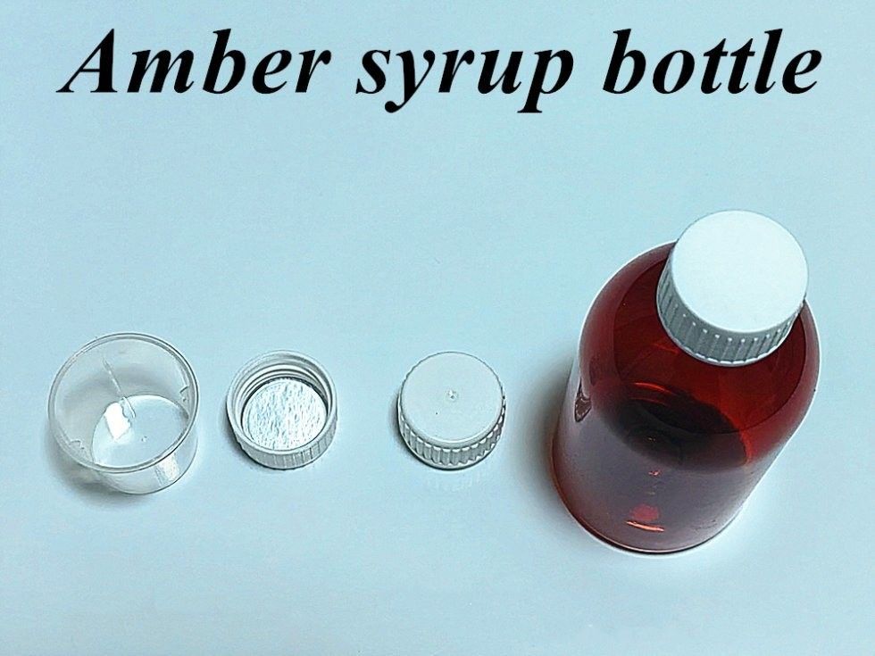 100 ml 120 ml 150 ml Bouteille de sirop liquide buccal brun Bouteille de médicament pour animaux de compagnie Bouteille de sirop pour la toux en plastique avec bouchon anti-altération