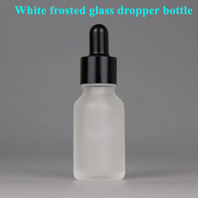 10 ml 15 ml 20 ml 30 ml 50 ml Bouteille d' huile essentielle en verre glacé blanc Bouteille d' huile sérum