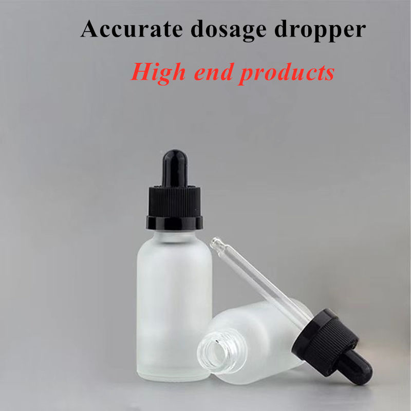 10 ml 20 ml 30 ml vide rond blanc glacé bouteille d' huile essentielle pour les soins capillaires sérum cosmétique Utilisation avec gouttelette