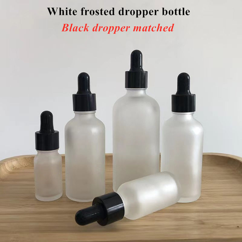 1 oz 2 oz 5 ml 10 ml 20 ml 30 ml 50 ml 100 ml Bouteille gouttelette en verre noir glacé blanc pour Esse