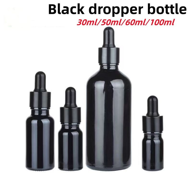 10 ml 20 ml 30 ml 50 ml Gouttelier en verre noir Bouteille d' huile essentielle Bouteille en verre Bouteille en verre à l' épreuve des enfants Gouttelier