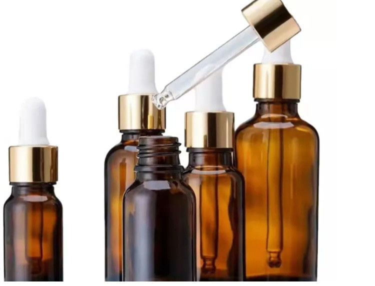 Emballage de l' huile essentielle 1OZ 2OZ 20ml 30ml 50ml sérum d' huile essentielle ambre Bouteille goutteuse en verre avec bouchon à l' épreuve des enfants