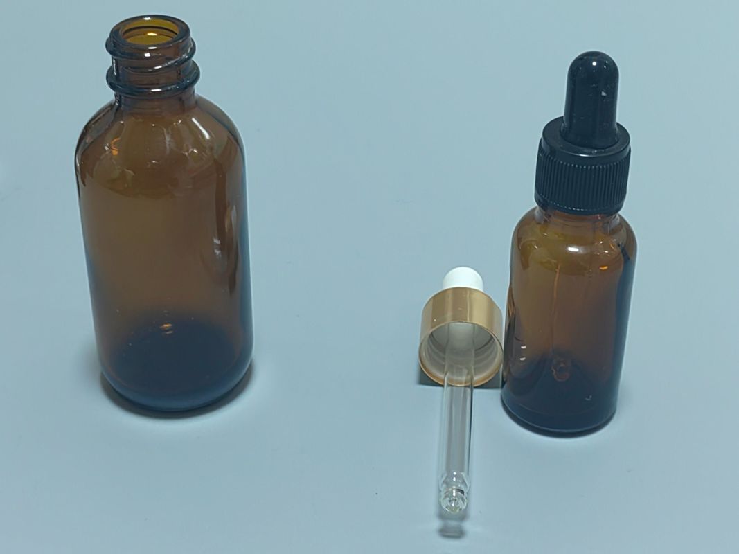 Emballage de l' huile essentielle 1OZ 2OZ 20ml 30ml 50ml sérum d' huile essentielle ambre Bouteille goutteuse en verre avec bouchon à l' épreuve des enfants