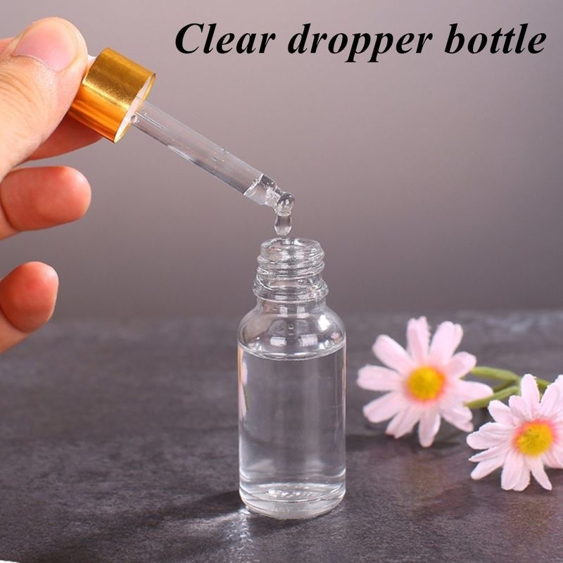 15 ml 20 ml 50 ml 100 ml de luxe vide clair transparent sérum capillaire huile essentielle gouttelette en verre pour les soins de la peau