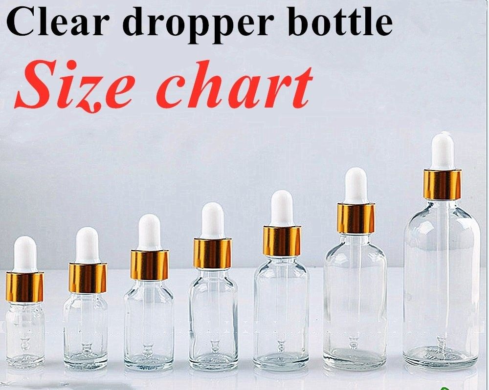 15 ml 20 ml 50 ml 100 ml de luxe vide clair transparent sérum capillaire huile essentielle gouttelette en verre pour les soins de la peau