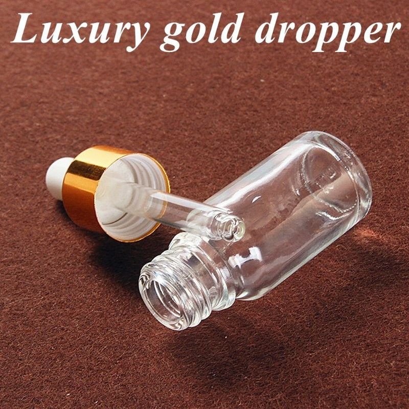 15 ml 20 ml 50 ml 100 ml de luxe vide clair transparent sérum capillaire huile essentielle gouttelette en verre pour les soins de la peau