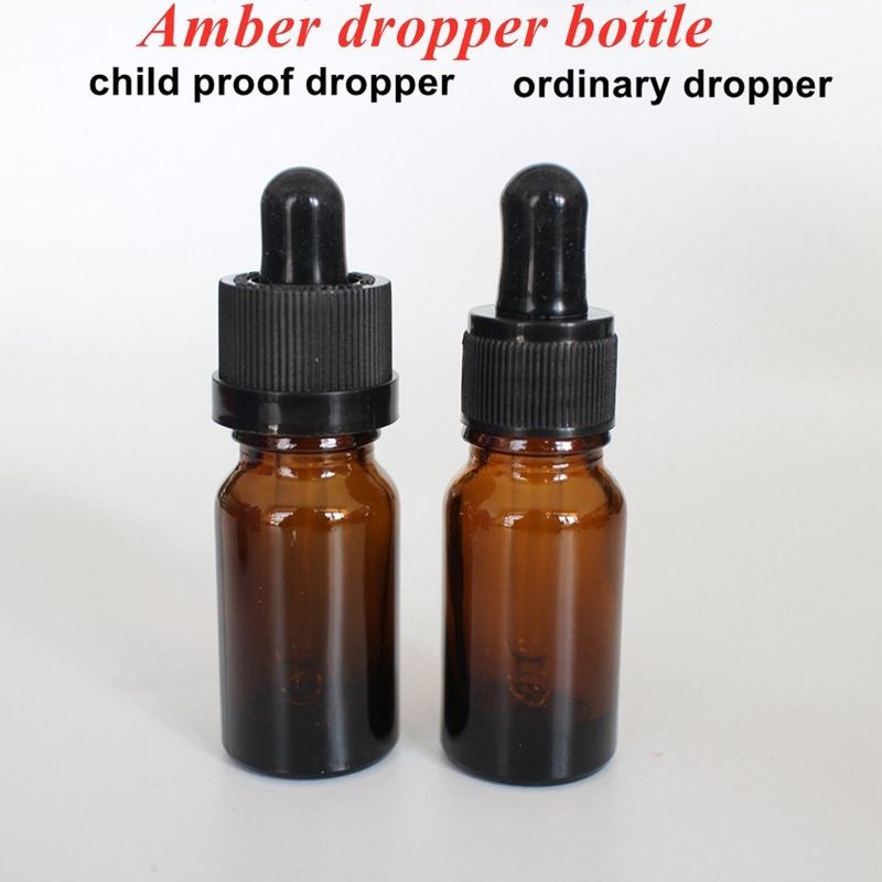Serum de maquillage de luxe personnalisé pour les soins de la peau Utilisez de l' ambre brun vide goutteilleuse d' huile essentielle avec pipette