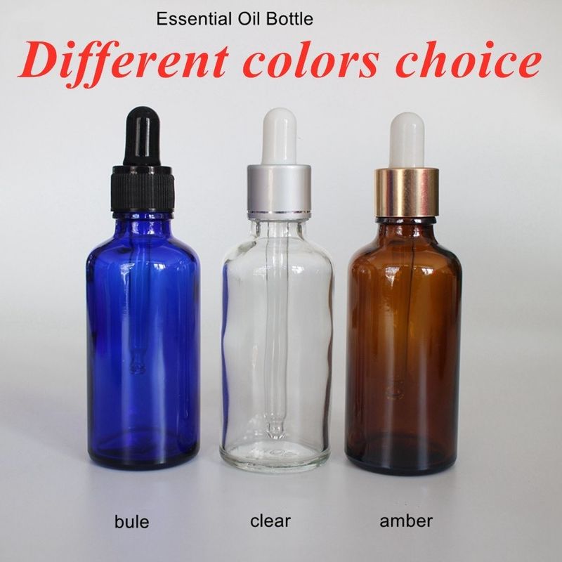 Serum de maquillage de luxe personnalisé pour les soins de la peau Utilisez de l' ambre brun vide goutteilleuse d' huile essentielle avec pipette