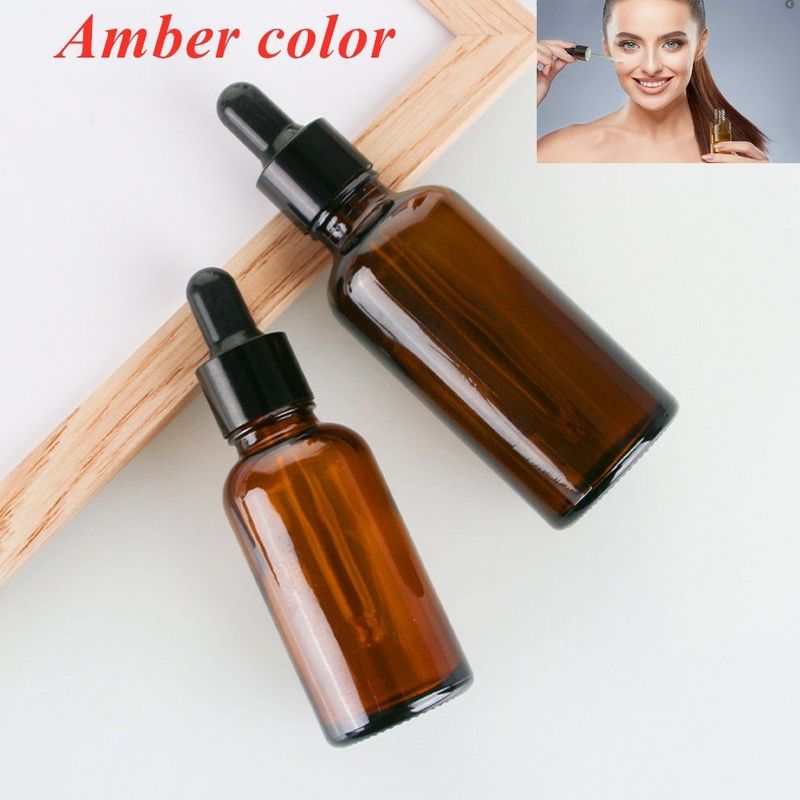 Cosmétiques Soins de la peau 10 ml 20 ml 30 ml 50 ml 100 ml Bouteille gouttelette en verre ronde et vide d' huile essentielle