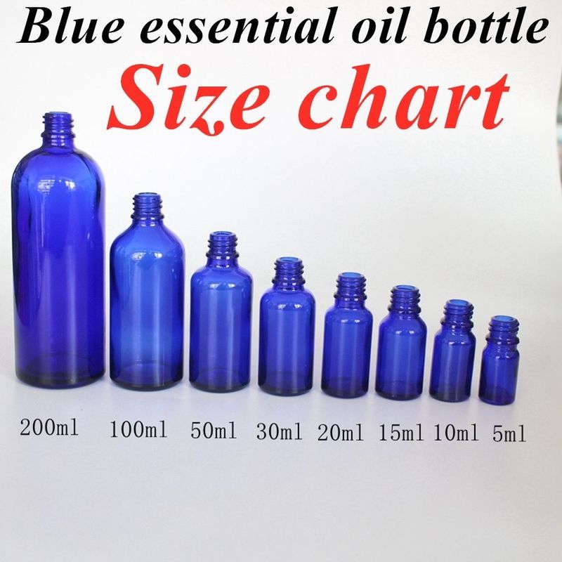 20 ml 30 ml de sérum d' huile essentielle emballage cosmétique pour soins de la peau bouteille Cobal bleu verre goutte à goutte Bouteille avec goutte à goutte