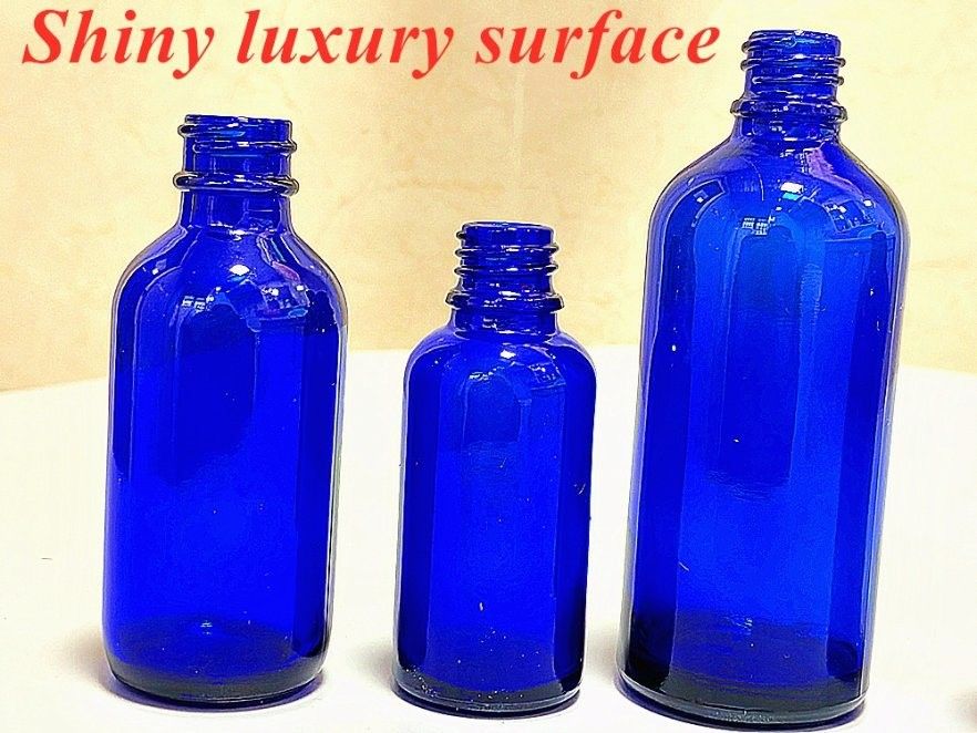 20 ml 30 ml de sérum d' huile essentielle emballage cosmétique pour soins de la peau bouteille Cobal bleu verre goutte à goutte Bouteille avec goutte à goutte