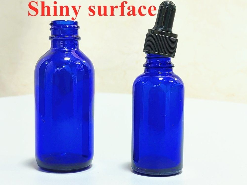 30 ml 50 ml 60 ml Bouteille cosmétique ronde vide petite Bouteille bleue transparente d' huile essentielle en verre gouttelette Bouteille en verre